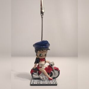 Betty Boop Note/Picture Holder Bingo Motorcycle